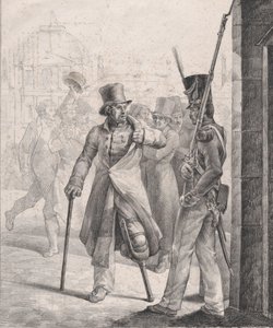 Der Schweizer Wachposten im Louvre, 1819