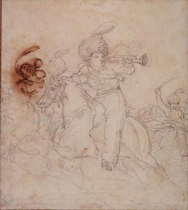 Trompeter, die den Angriff blasen von Theodore Gericault