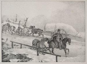 Fuhrmann erklimmt einen Hügel von Theodore Gericault