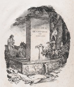 Tränke, Titelseite von Studien von Pferden Etudes de Chevaux