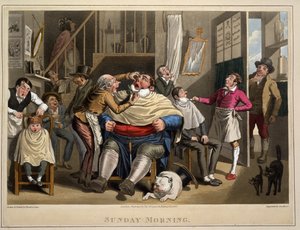 Sonntagmorgen, graviert von George Hunt, veröffentlicht von Thos. McLean, London, 1827
