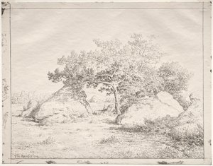Kirschbaum in Blau von Theodore Rousseau