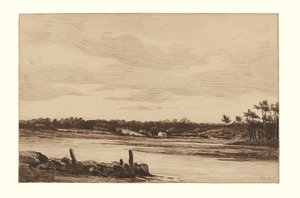 Der Loing-Fluss am Rande des Waldes von Fontainebleau