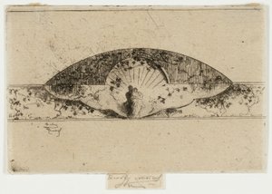 Jupiter und Alkmene Medaillon, Skizze für die Dekoration eines Rahmens von Theodore Roussel