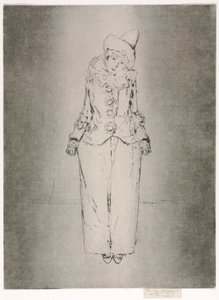 Pierrot en Pied, Porträt von Lady A. C., 1888 von Theodore Roussel