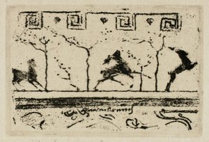 Hirsche, eine Studie für die Dekoration eines Rahmens (Dritte Version) von Theodore Roussel