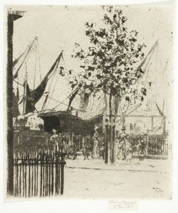 Die Ecke der Luna-Straße, Chelsea Embankment von Theodore Roussel