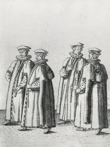 Lebensmittelhändler im Trauerzug von Sir Philip Sidney auf dem Weg zur St. Pauls Kathedrale, 1587 von Theodore de Bry
