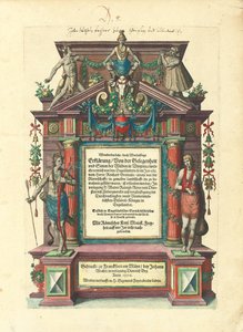 Titelseite der ersten deutschen Ausgabe des ersten Teils von "Große Reisen: Amerika", 1590 von Theodore de Bry