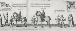 Yeomen Usher im Trauerzug von Sir Philip Sidney auf dem Weg zur St. Pauls Kathedrale, 1587
