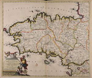 Ducatus Britanniae, neue Beschreibung mit allen Provinzen von Theodorus Danckerts