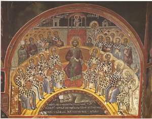 Erstes Konzil von Nicäa, erste Hälfte des 16. Jahrhunderts von Theophanes Strelitzas