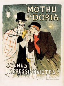 Werbeplakat für die Sänger Mothu & Doria von Théophile Alexandre Steinlen