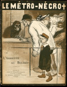 Titelblatt von Die Butterplatte, Nummer 125, Satirisch in Farben von Théophile Alexandre Steinlen
