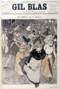 Zeichnung von Steinlen in Gil Blas, 6.12.1891.