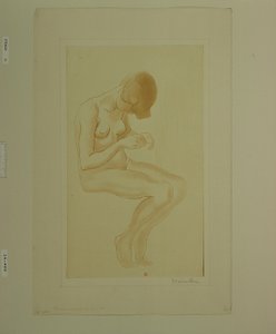 [Frau, die sich die Nägel macht (6. großer Akt)] von Théophile Alexandre Steinlen