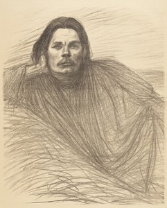 Porträt von Maxim Gorki liegend von Théophile Alexandre Steinlen