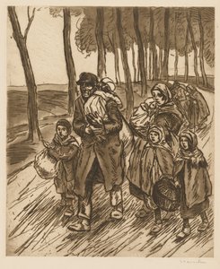 Flüchtlingsfamilie von Théophile Alexandre Steinlen