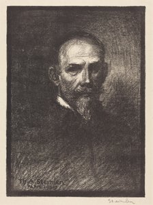Selbstporträt (Steinlen von vorne, Kopf gerade)