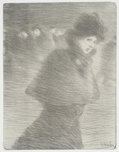 Eine vorbeigehende Frau von Théophile Alexandre Steinlen
