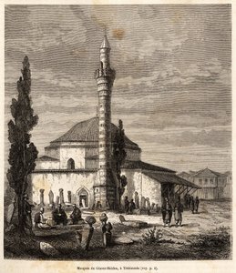 Die Moschee von Giaour-Meidan (Giaour Meidan) in Trapezunt (heutiges Trabzon, an der Küste des Schwarzen Meeres, Türkei), die einst eine byzantinische Kirche war, graviert nach einer Zeichnung des Erzählers, zur Illustration einer Reise nach Lazistan und A von Theophile Louis Deyrolle