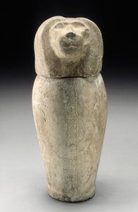 Kanopengefäß mit Zynokephalenkopf (Kalkstein) von Third Intermediate Period Egyptian
