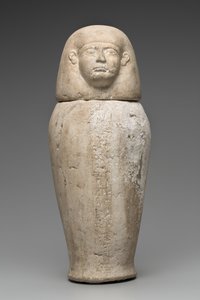Kanopengefäß mit Männerkopf (Kalkstein) von Third Intermediate Period Egyptian