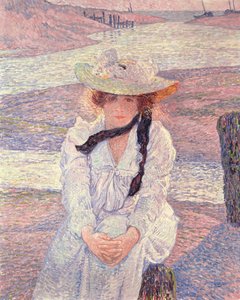 Junge Frau am Ufer des Greve-Flusses, 1901