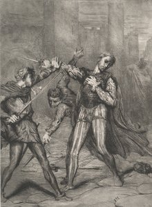 Schurke, du stirbst: Platte 10 aus Othello Akt 5, Szene 1, geätzt 1844, neu gedruckt 1900
