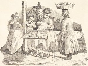 Der schlafende Fischhändler von Théodore Gericault and Nicolas Toussaint Charlet