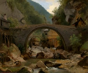 Bergbach in der Auvergne von Pierre Etienne Theodore Rousseau