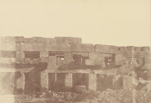 Nahaufnahme des überdachten Gangs von Thutmosis III., Karnak von Théodule Devéria