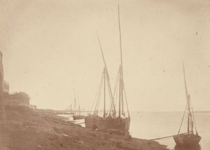 Segelboote am Ufer des Nils von Théodule Devéria