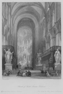 Kirche Saint Sernin, Toulouse (Stich)