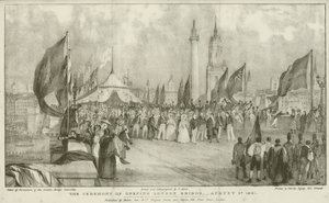 Die Zeremonie der Eröffnung der London Bridge von Thomas (after) Allom