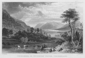 Thirlmere, oder Wythburn Water, Cumberland (Stich) von Thomas (after) Allom