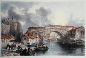 Westtor von Ching Keang Foo, ca. 1850 (Farblithografie) von Thomas (after) Allom