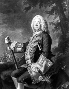 Admiral John Byng, graviert von Richard Houston, um 1760