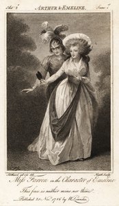 Miss Elizabeth Farren in der Rolle der Emeline in John Drydens Arthur und Emeline