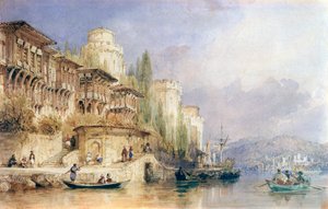 Der Bosporus mit den Burgen von Europa und Asien, 1846 von Thomas Allom