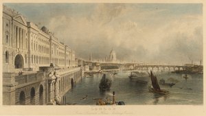 Ansicht von London, England, vom Somerset House Marine Building, mit der St. Paul