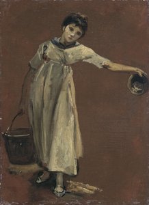 Mädchen mit Eimer von Thomas Barker of Bath