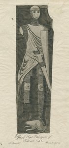Mavesyn Ridware - Grab von Hugo Mavesyn: Sepia und Tuschzeichnung, undatiert [?spätes 18. Jh.] von Thomas Barrett
