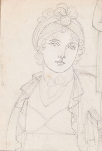 Ein Kopf-und-Schultern-Porträt von Emma Hamilton