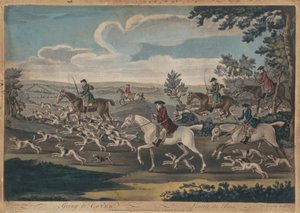 Jagd [Satz von vier]: 1. Auf dem Weg zur Deckung (Titel auch auf Französisch eingeschrieben)
