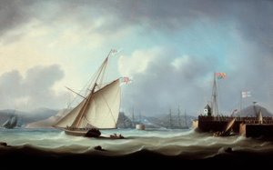 Die Ankunft von George IV. im Hafen von Leith von Thomas Buttersworth