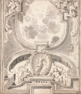 Entwurf für eine Deckendekoration von Thomas Carwitham