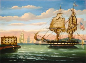 Bucht von New York, Sonnenuntergang