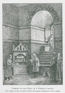 Ecke der Halle in einer normannischen Burg von Thomas Charles Barfield