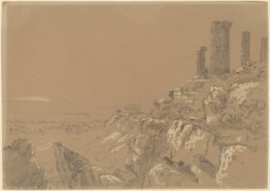 Tempel der Juno, Lucina und Concordia - Agrigent, Sizilien von Thomas Cole